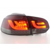 LED taillights set VW Golf 6 type 1K 2008 to 2012 red black with LED indicators
