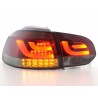 LED taillights set VW Golf 6 type 1K 2008 to 2012 red black with LED indicators