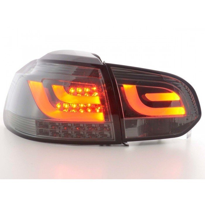 LED taillights set VW Golf 6 type 1K 2008 2012 black with LED indicators