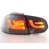 LED taillights set VW Golf 6 type 1K 2008 2012 black with LED indicators