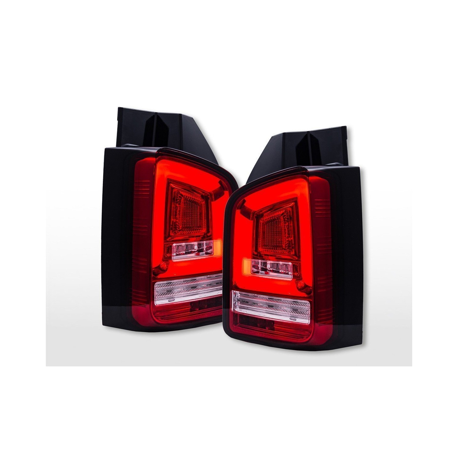 LED taillights VW T5 2003 2010 red clear