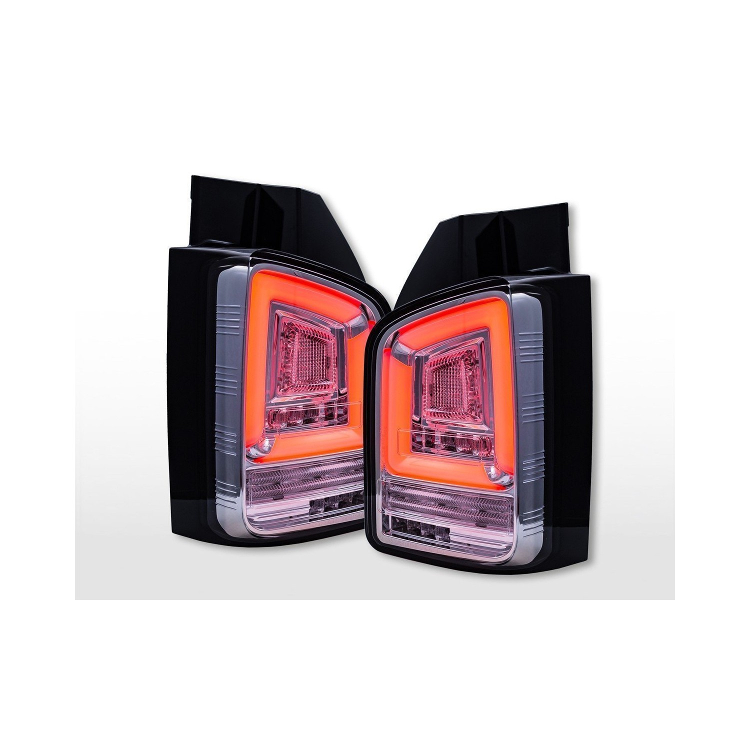 LED taillights VW T5 2010 2015 chrome