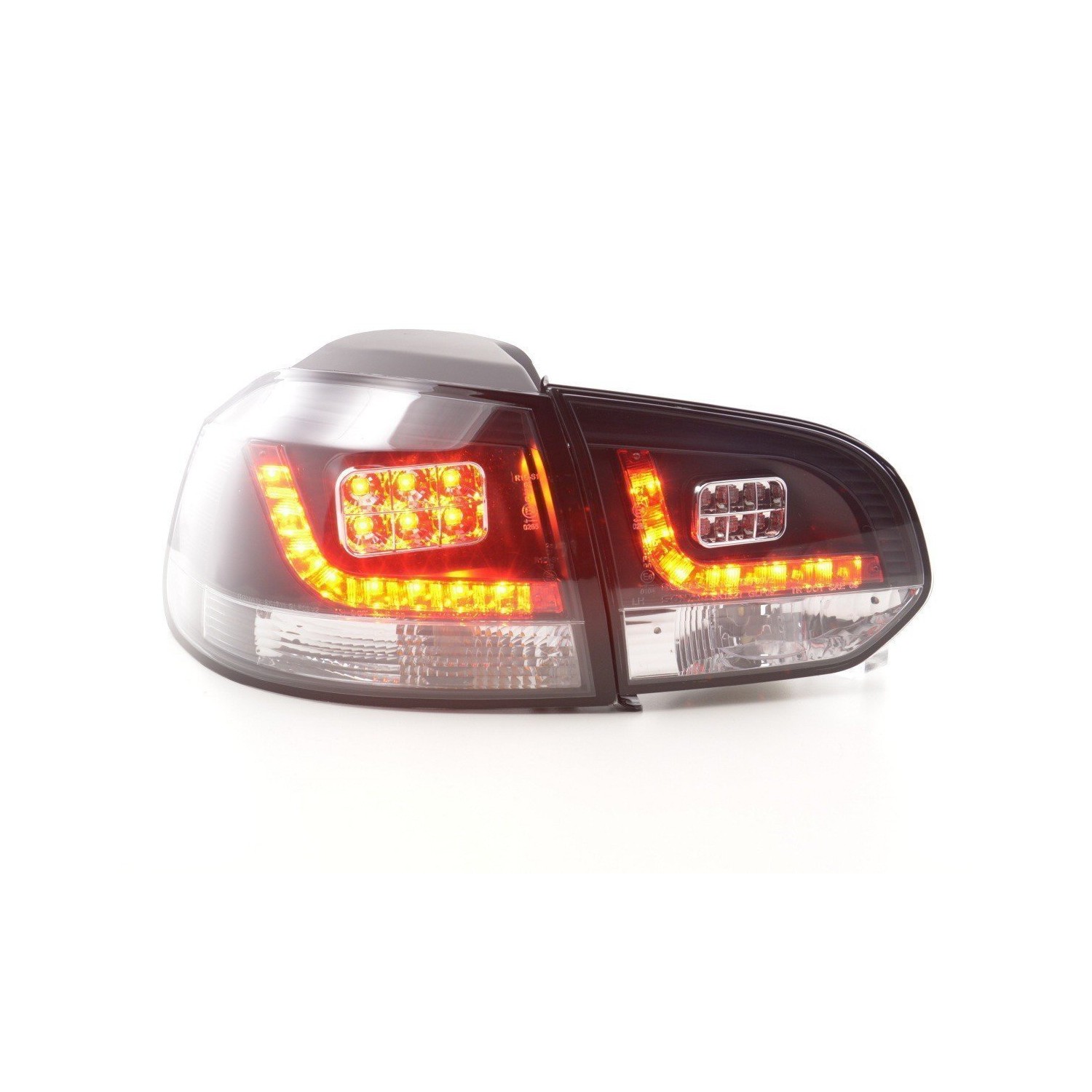 LED taillights set VW Golf 6 type 1K 2008 2012 black for right hand drive