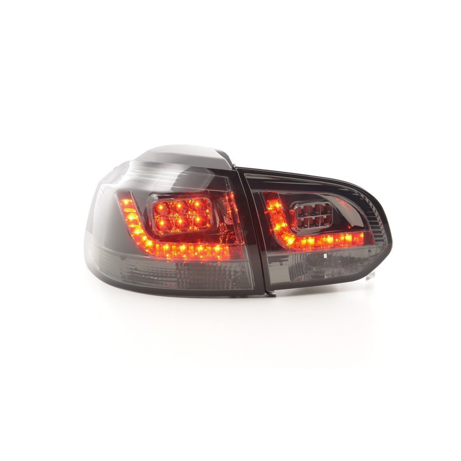LED taillights set VW Golf 6 type 1K 2008 2012 black for right hand drive