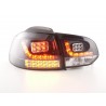 LED taillights set VW Golf 6 type 1K 2008 2012 black with LED indicators for right hand drive