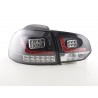 LED taillights set VW Golf 6 type 1K 2008 2012 black with LED indicators for right hand drive