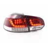 LED taillights set VW Golf 6 type 1K 2008 2012 red clear with LED indicators for right hand drive