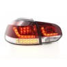 LED taillights set VW Golf 6 type 1K 2008 2012 red clear with LED indicators for right hand drive