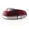 LED taillights set VW Golf 6 type 1K 2008 2012 red clear with LED indicators for right hand drive