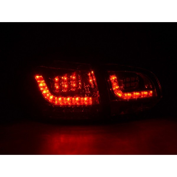 LED taillights set VW Golf 6 type 1K 2008 2012 red black with LED indicators for right hand drive