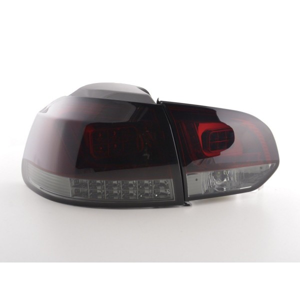 LED taillights set VW Golf 6 type 1K 2008 2012 red black with LED indicators for right hand drive