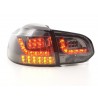 LED taillights set VW Golf 6 type 1K 2008 2012 black with LED indicators for right hand drive