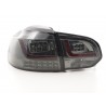 LED taillights set VW Golf 6 type 1K 2008 2012 black with LED indicators for right hand drive