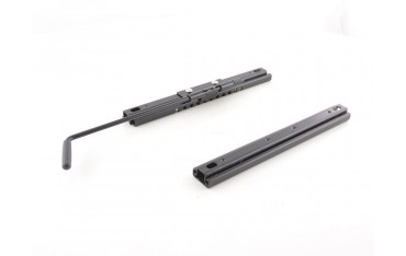 Universal rails for sports seats with adjusting lever