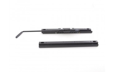 Universal rails for sports seats with adjusting lever