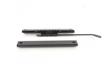 Universal rails for sports seats with adjusting lever