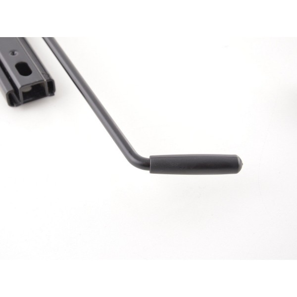 Universal rails for sports seats with adjusting lever