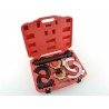 Spring tensioner set for McPherson struts exchangeable clamping plates