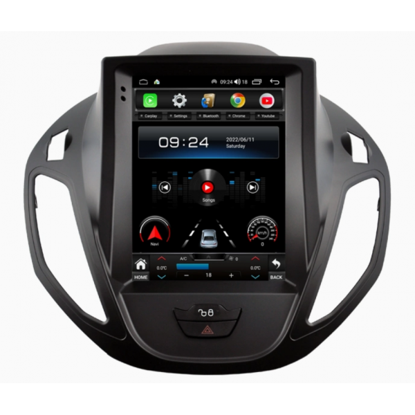 Radio GPS head unit Tesla style Ford B-Max, Tourneo, Courier ANDROID TR4013