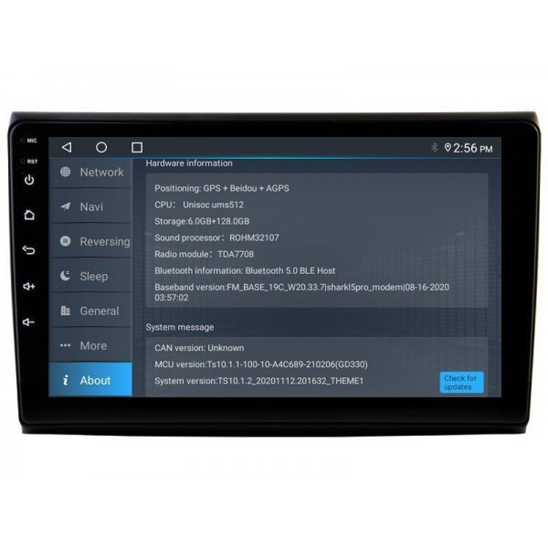 Radio navegador GPS Fiat Bravo 2007 - 2012 pantalla 10.1 Android 14 TR4026
