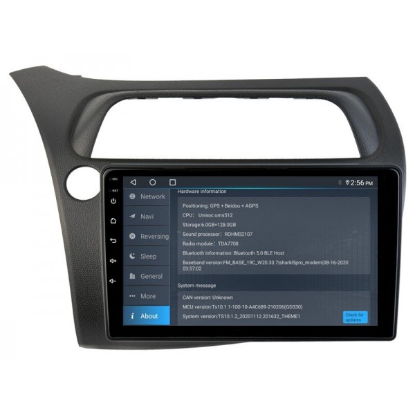 Radio navegador GPS Honda Civic Hatchback (volante a la izquierda) pantalla 10.1 Android 14 TR4082