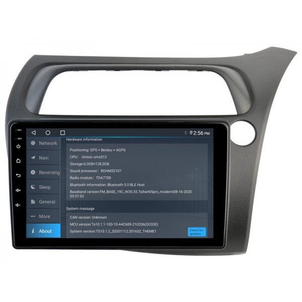 Radio navegador GPS Honda Civic Hatchback (volante a la derecha) pantalla 10.1 Android 14 TR4083
