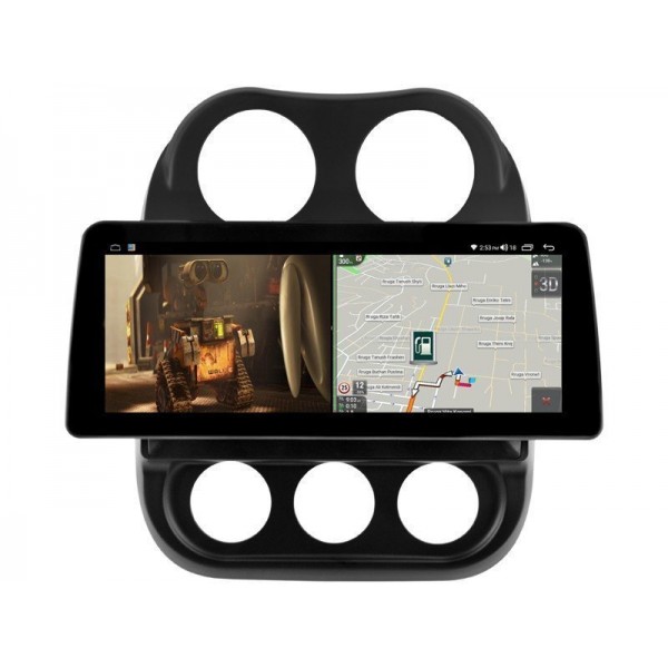 Pantalla ultra fina 12.3" GPS Jeep Compass y Patriot Android 13 4G LTE TR4109