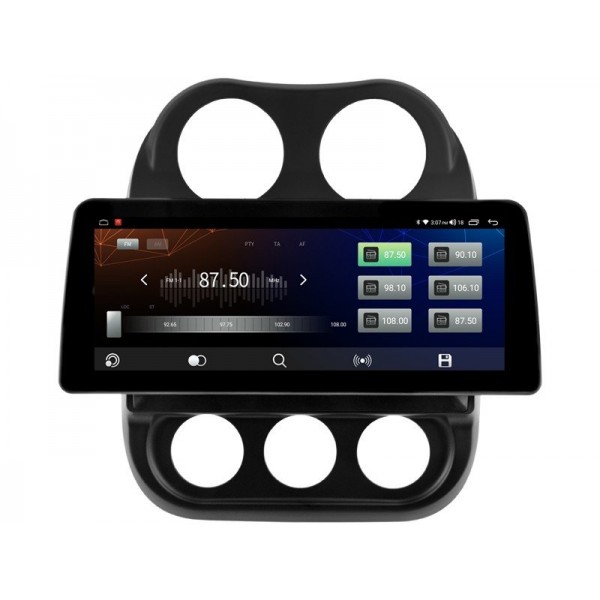 Pantalla ultra fina 12.3" GPS Jeep Compass y Patriot Android 13 4G LTE TR4109