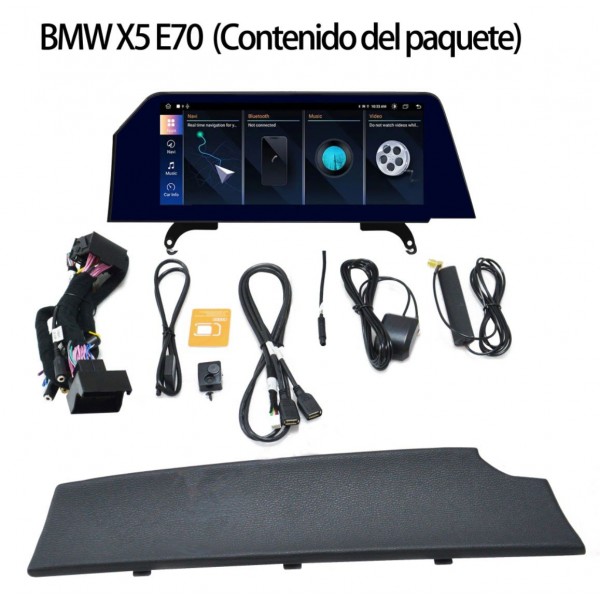 Pantalla 12.3" GPS BMW X5 E70 Android 13 4G LTE TR3983