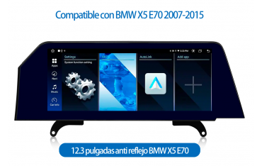 Pantalla 12.3" GPS BMW X5 E70 Android 13 4G LTE TR3983