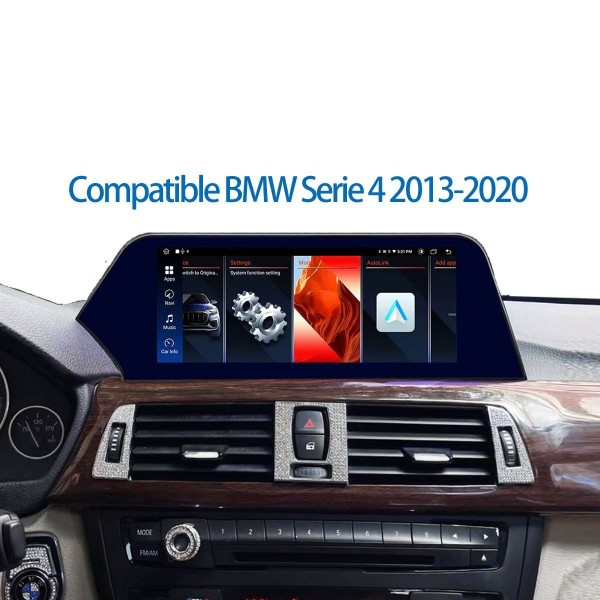 Pantalla 10.25" GPS BMW Serie 4 F32 F33 F36 Android 13 4G LTE TR3986