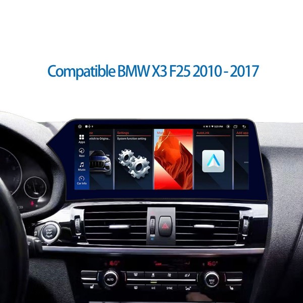 Pantalla 12.3" GPS BMW X3 F25 Android 13 4G LTE TR3990