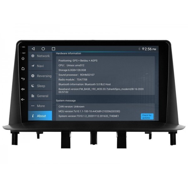 Radio GPS head unit Megane 3 screen 10.1 Android 14 TR3999