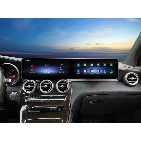 Dual 12.3-inch touchscreen for Mercedes C-Class and GLC Android 13 TR4147