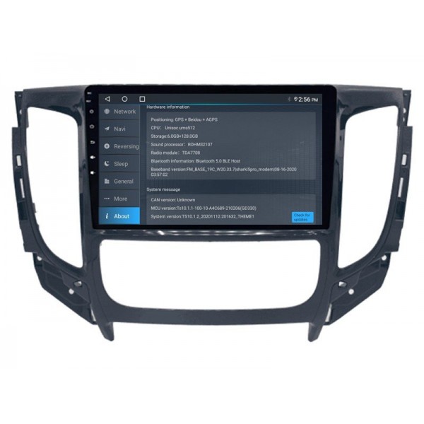 Radio GPS head unit Mitsubishi L200 screen 10.1 Android 14 TR4206