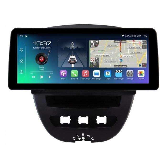 Pantalla ultra fina 12.3" GPS Peugeot 207CC 2006- 2016 Android 13 4G LTE TR4232
