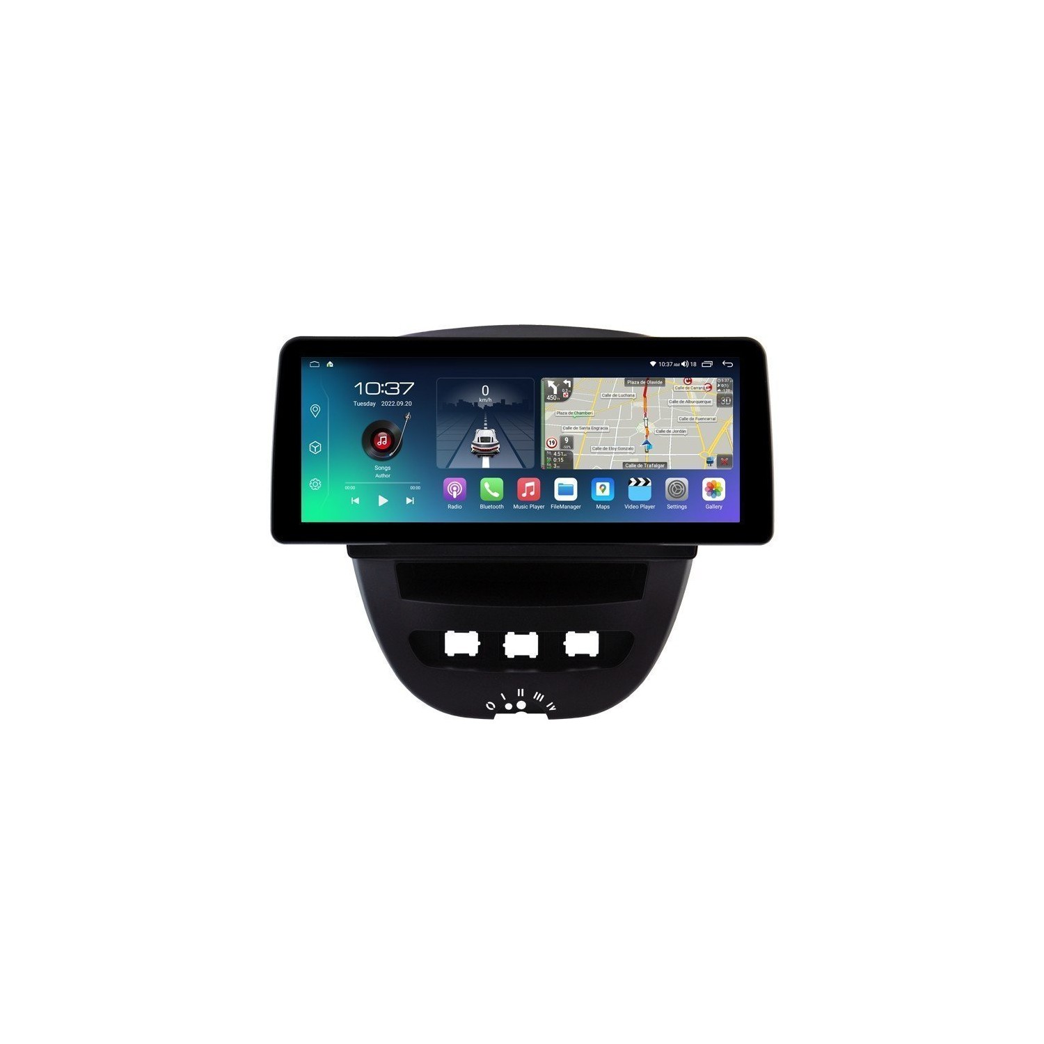 Pantalla ultra fina 12.3" GPS Peugeot 207CC 2006- 2016 Android 13 4G LTE TR4232