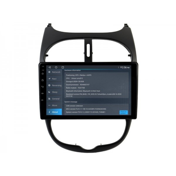 Radio navegador GPS Peugeot 206 206CC 206SW / Citroen C2 pantalla 10.1 Android 14 TR4239
