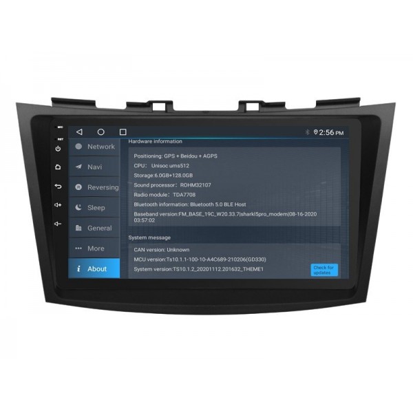Radio navegador GPS Suzuki Swift 4 pantalla 10.1 Android 14 TR4279