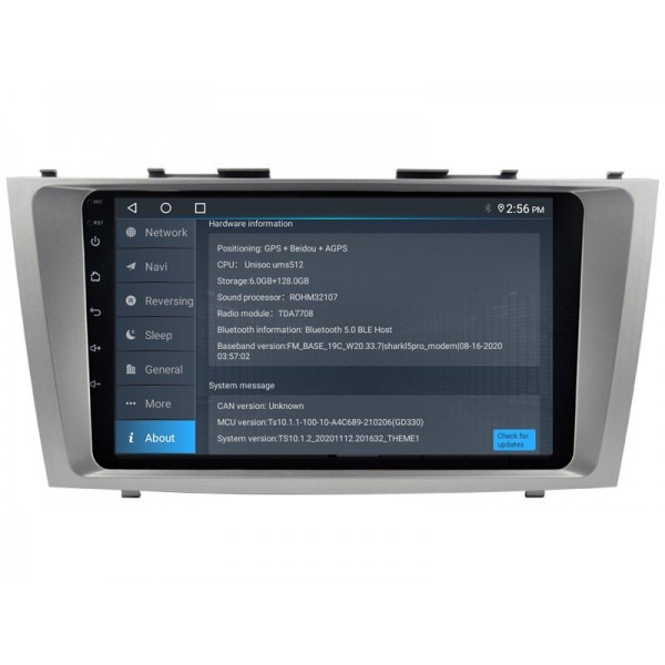 Radio GPS head unit Toyota Camry XV40 / Aurion screen 10.1 Android 14 TR4302