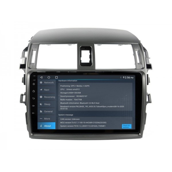 Radio GPS head unit Toyota Corolla E140 E150 screen 10.1 Android 14 TR3928