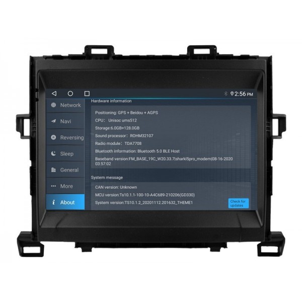 Radio GPS head unit Toyota Alphard 20 Series Vellfire screen 10.1 Android 14 TR4314