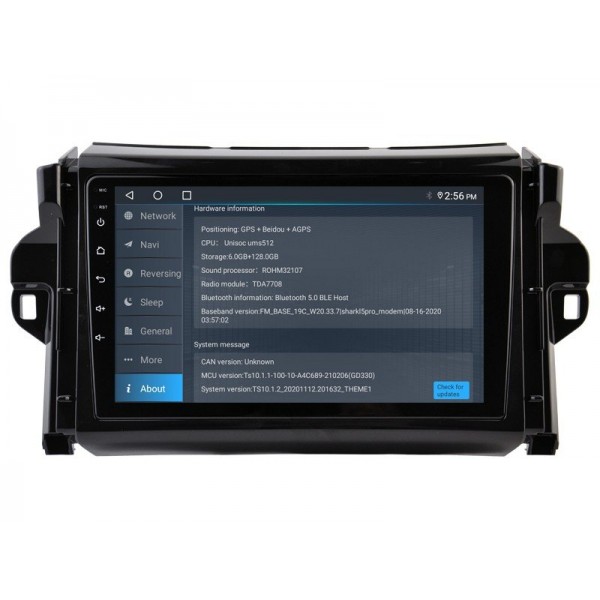 Radio navegador GPS Toyota Fortuner 2 SW4 pantalla 10.1 Android 14 TR4321