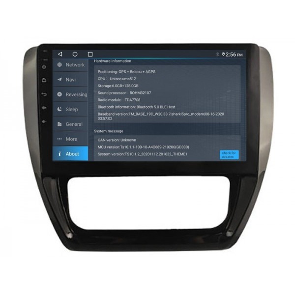 Radio navegador GPS Volkswagen Sagitar / Jetta 6 / Bora pantalla 10.1 Android 14 TR4346