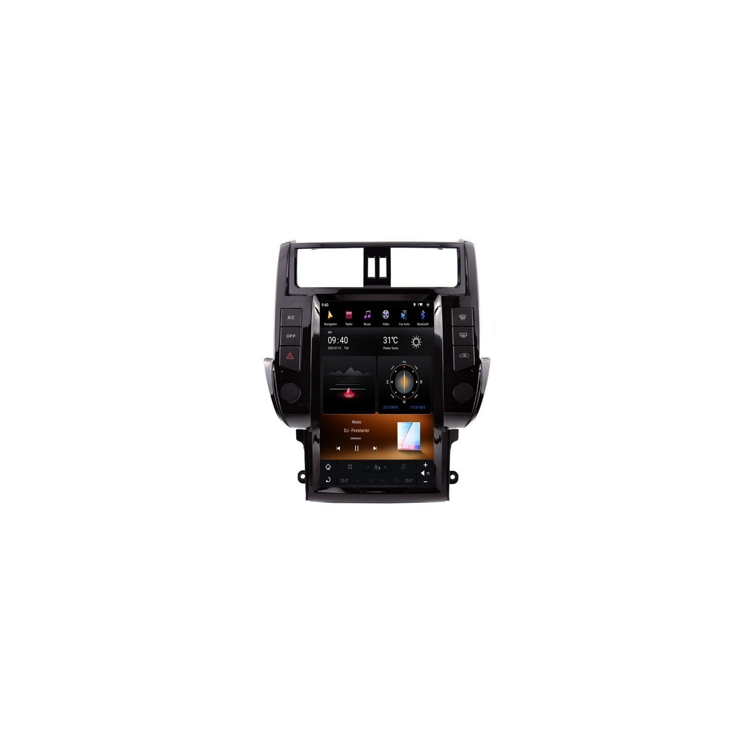 Radio GPS head unit Tesla style Land Cruiser Prado KDJ150 ANDROID TR3014