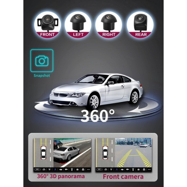 Kit Universal de Cámaras 360° para Aparcamiento – Compatible con Pantallas Android de 10,1″ TR4383