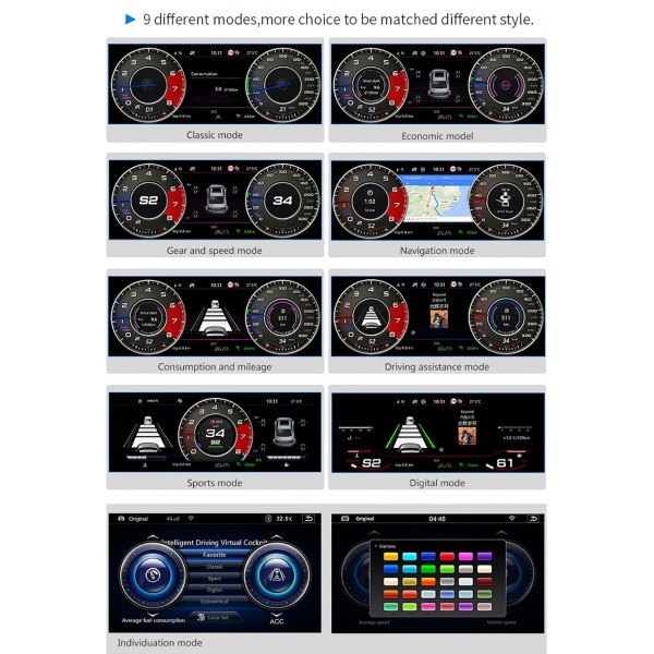 Cuadro de mandos digital Audi Q5 2010 - 2018 12,5″ Linux con Miracast TR4387