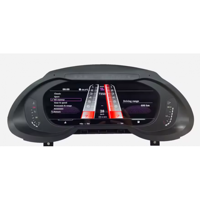 Digital dashboard Audi A4 / RS4 2008 - 2018 12.5″ Linux with Miracast TR4388