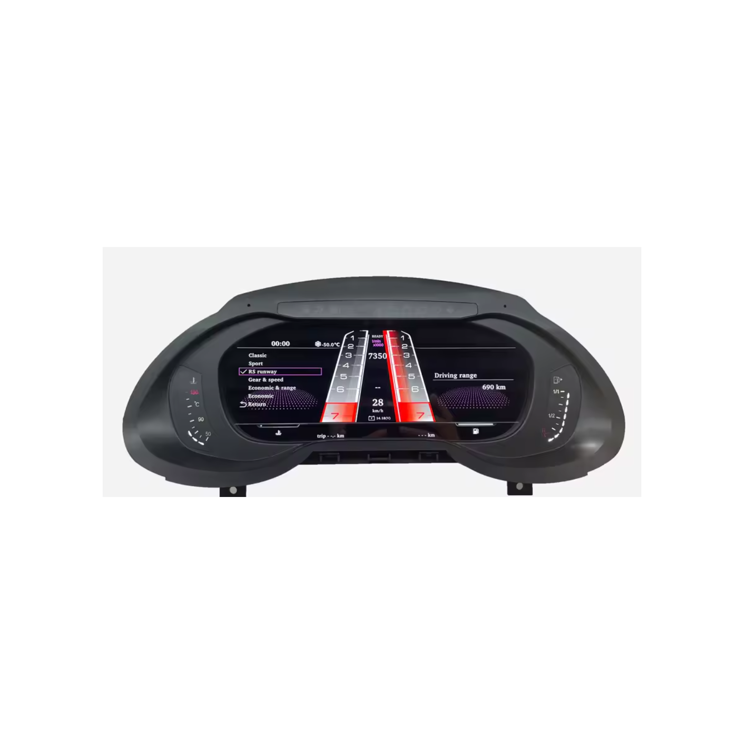Digital dashboard Audi A4 / RS4 2008 - 2018 12.5″ Linux with Miracast TR4388