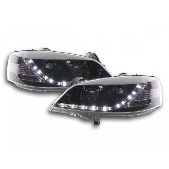 Daylight headlight LED DRL look Opel Astra G 98 03 black